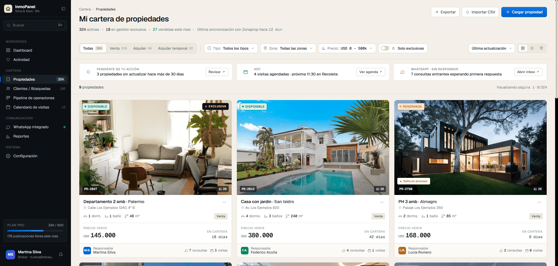 Sistema integral para inmobiliaria